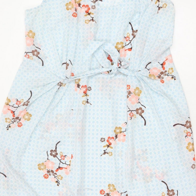 Lakeland Women Blue Floral Fit & Flare Sleeveless Dress UK 16