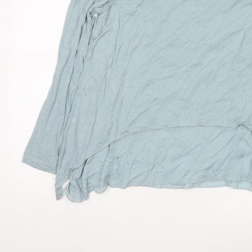 Phase Eight Women Blue Size 12 Layered Tunic Long Sleeve Viscose Blouse