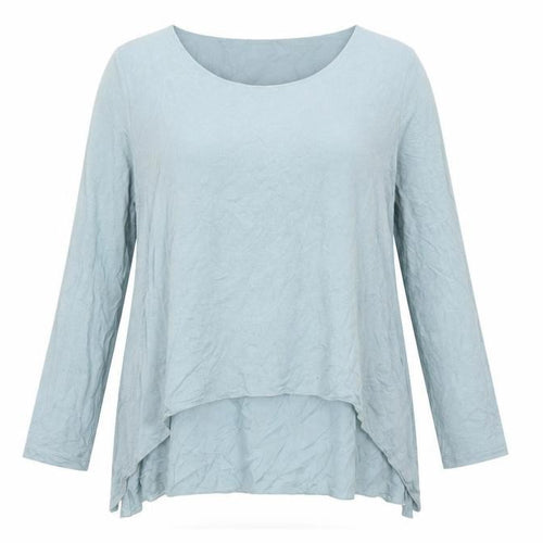 Phase Eight Women Blue Size 12 Layered Tunic Long Sleeve Viscose Blouse