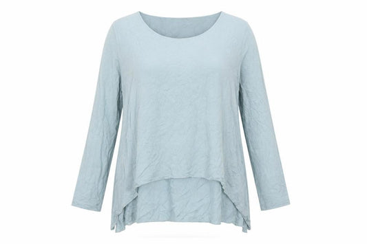 Phase Eight Women Blue Size 12 Layered Tunic Long Sleeve Viscose Blouse