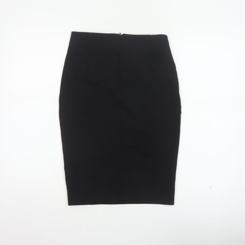 Reserved Women Black UK 8 Studded Pencil Knee Length Skirt
