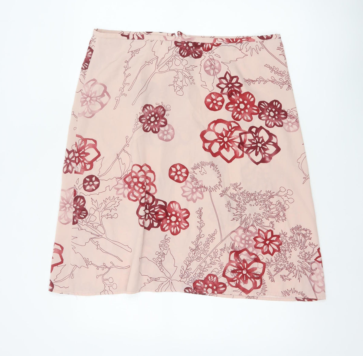 Rohan Women’s Pink Floral Flippy Skirt UK 16 Knee Length Travel
