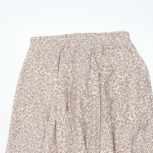 Morris & Co x H&M Women Beige UK 10 Floral Asymmetric A-Line Skirt