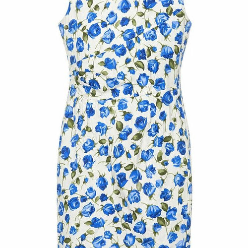 Phase Eight Women’s Blue Floral Cotton Stretch Sheath Dress UK 14