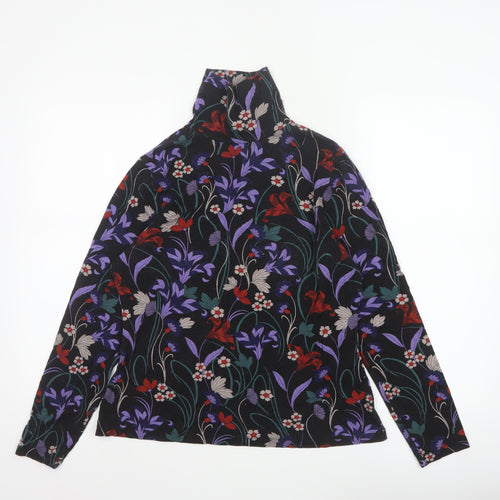 Joe Browns Women’s Black Floral Basic High Neck Top UK 14