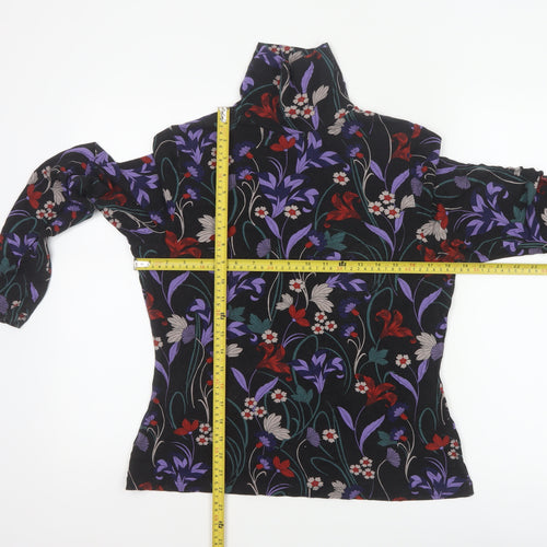 Joe Browns Women’s Black Floral Basic High Neck Top UK 14