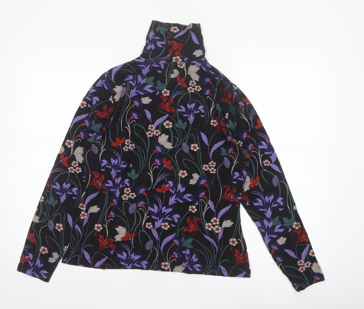 Joe Browns Women’s Black Floral Basic High Neck Top UK 14