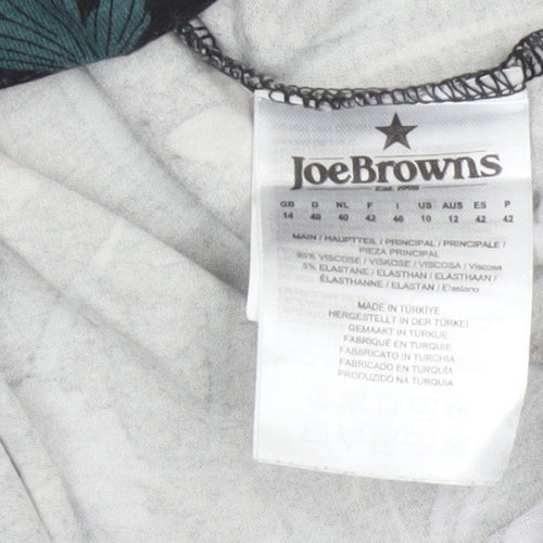 Joe Browns Women’s Black Floral Basic High Neck Top UK 14