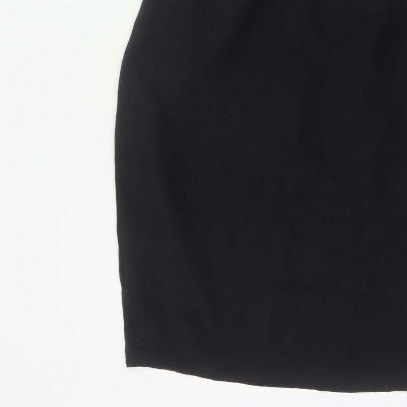 Toast Women Black Size 10 Velvet Empire Waist Sleeveless A-Line Dress