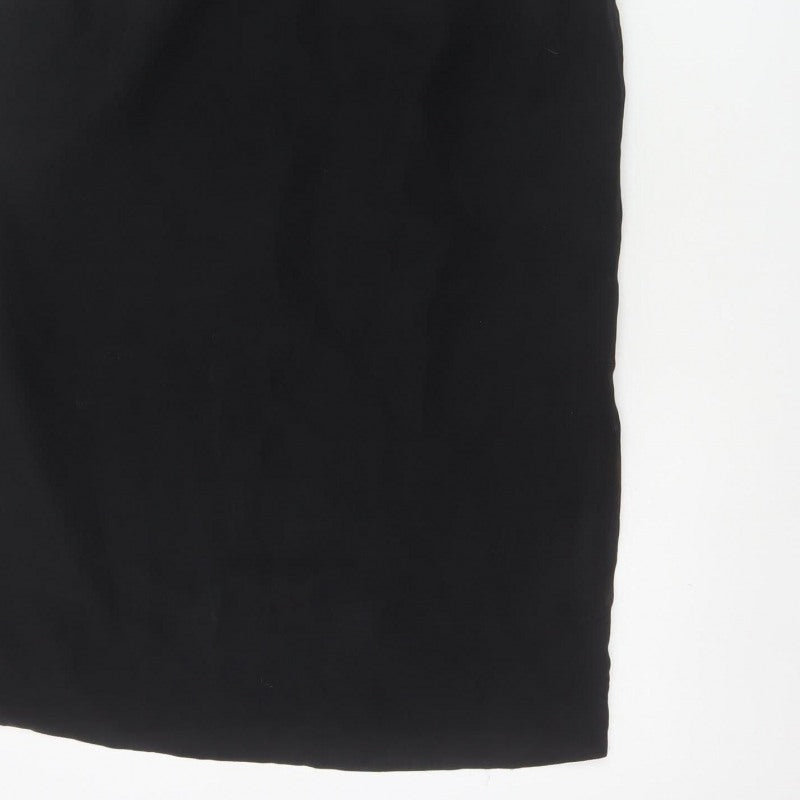 Toast Women Black Size 10 Velvet Empire Waist Sleeveless A-Line Dress