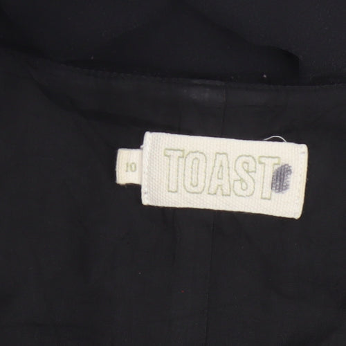 Toast Women Black Size 10 Velvet Empire Waist Sleeveless A-Line Dress