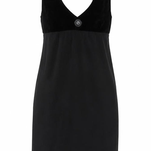 Toast Women Black Size 10 Velvet Empire Waist Sleeveless A-Line Dress