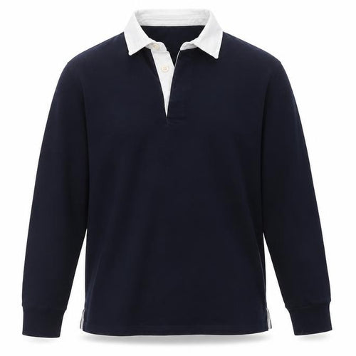 Marks & Spencer Men’s Blue White Collar Long Sleeve Polo Shirt M