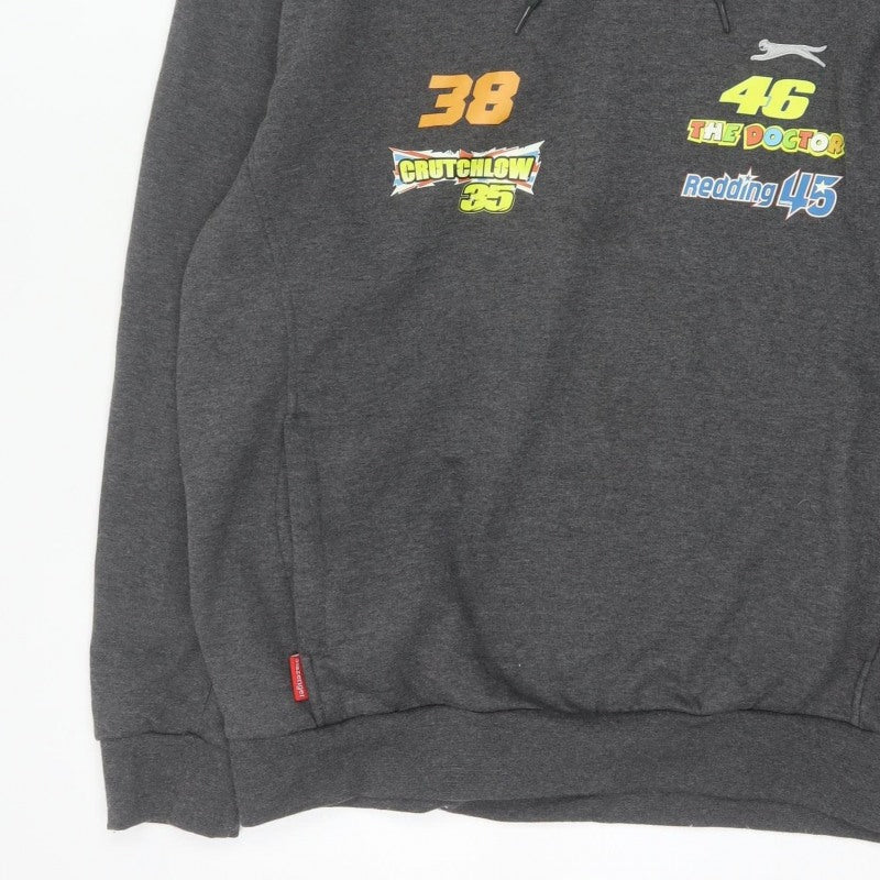 Slazenger Men’s Grey L Pullover Hoodie MotoGP Silverstone 2015 Racing