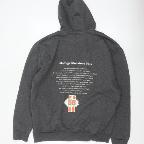 Slazenger Men’s Grey L Pullover Hoodie MotoGP Silverstone 2015 Racing
