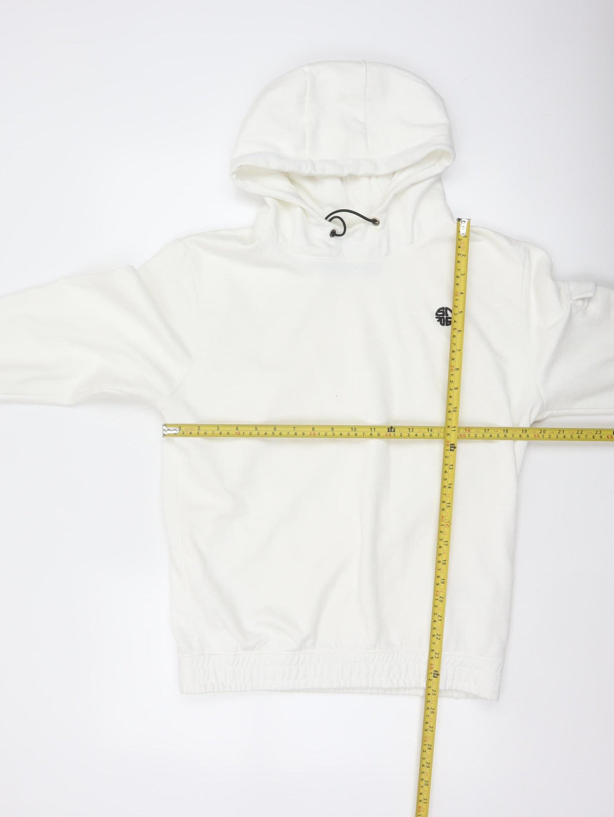 Soul Star Men’s White M Pullover Hoodie Logo Drawstring Pocket