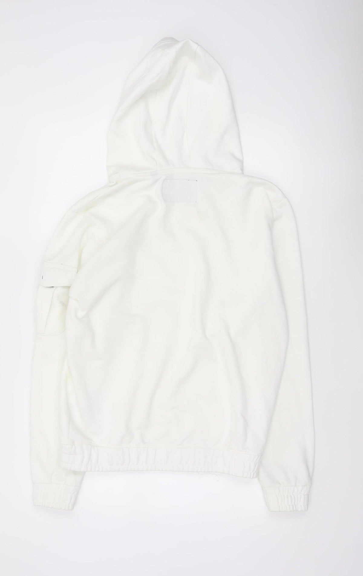 Soul Star Men’s White M Pullover Hoodie Logo Drawstring Pocket