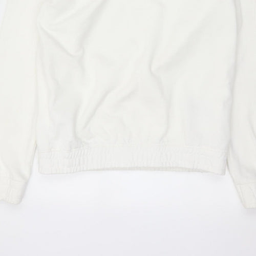 Soul Star Men’s White M Pullover Hoodie Logo Drawstring Pocket