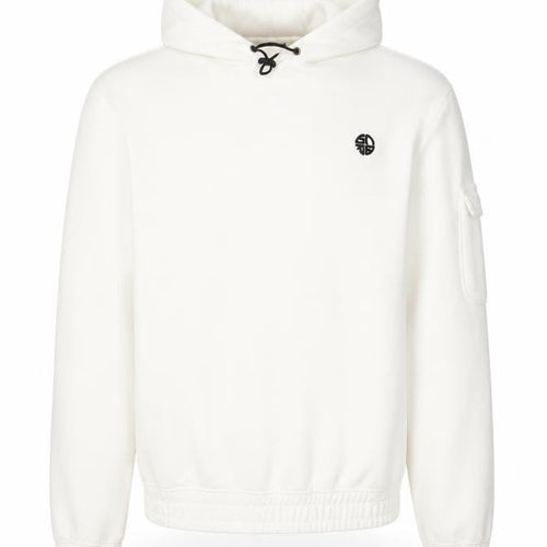 Soul Star Men’s White M Pullover Hoodie Logo Drawstring Pocket