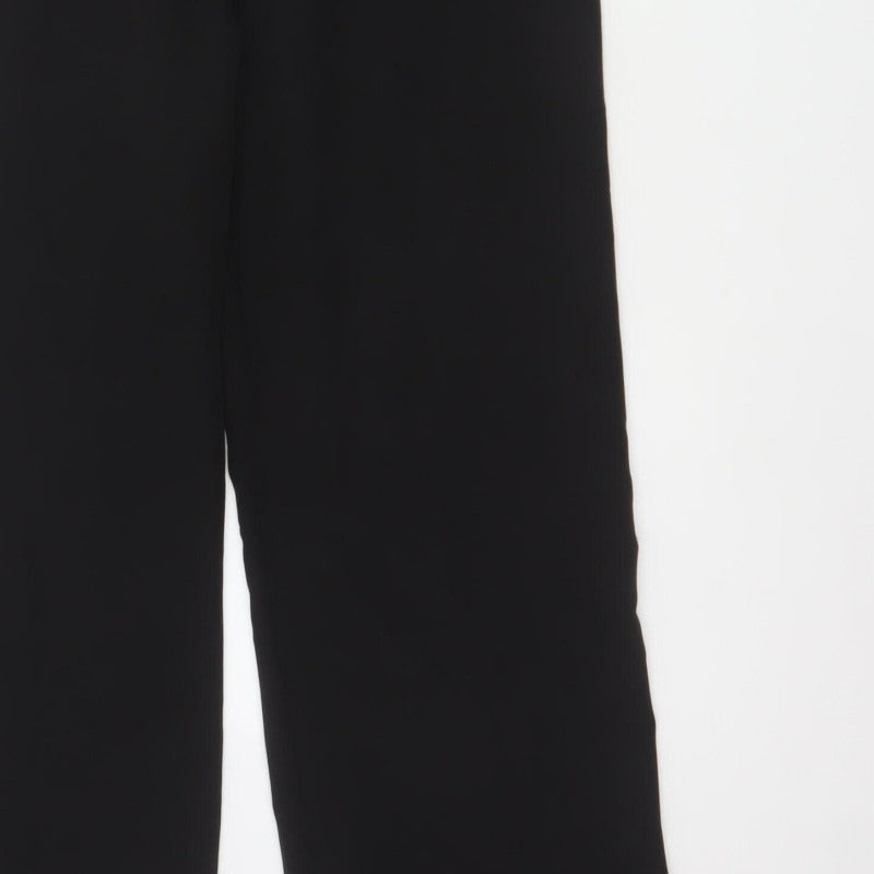 Lipsy London Women Black UK 12 Sleeveless V-Neck Wide-Leg Jumpsuit