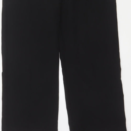 Lipsy London Women Black UK 12 Sleeveless V-Neck Wide-Leg Jumpsuit