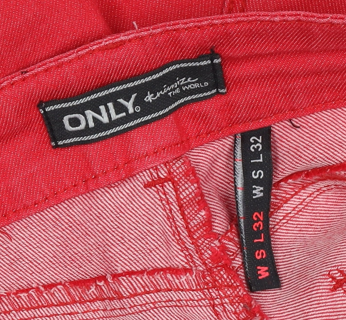 Additional view of ONLY Women Red S Bootcut Denim Jeans W S L32 Regular Fit