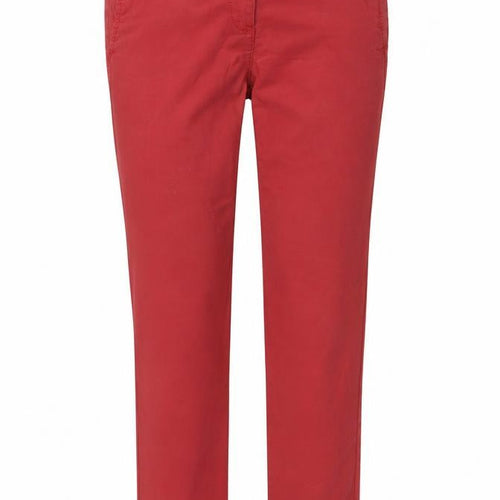 Marks and Spencer Women's Red UK 10 Cotton Stretch Chino Trousers