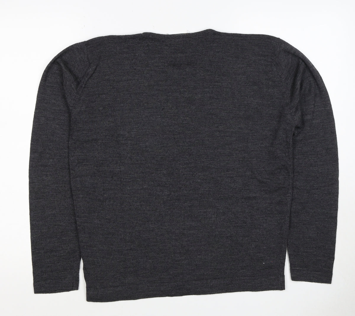 John Smedley Women Grey M Extra Fine Merino Wool Crew Neck Jumper