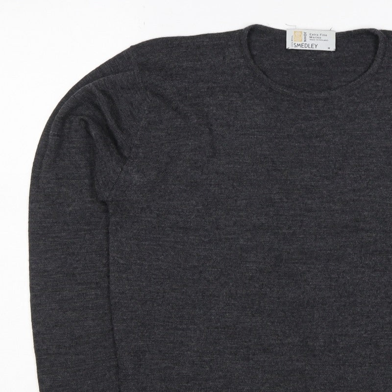 John Smedley Women Grey M Extra Fine Merino Wool Crew Neck Jumper