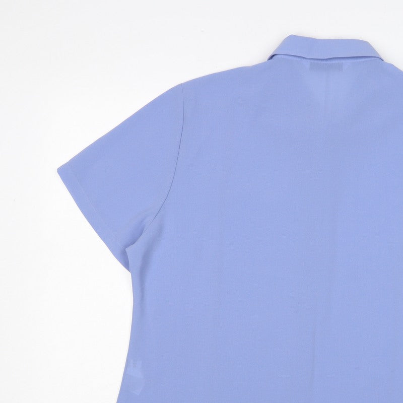Additional view of Bliss Women Blue, size 20, Short Sleeve Collared Button-Up Shirt
