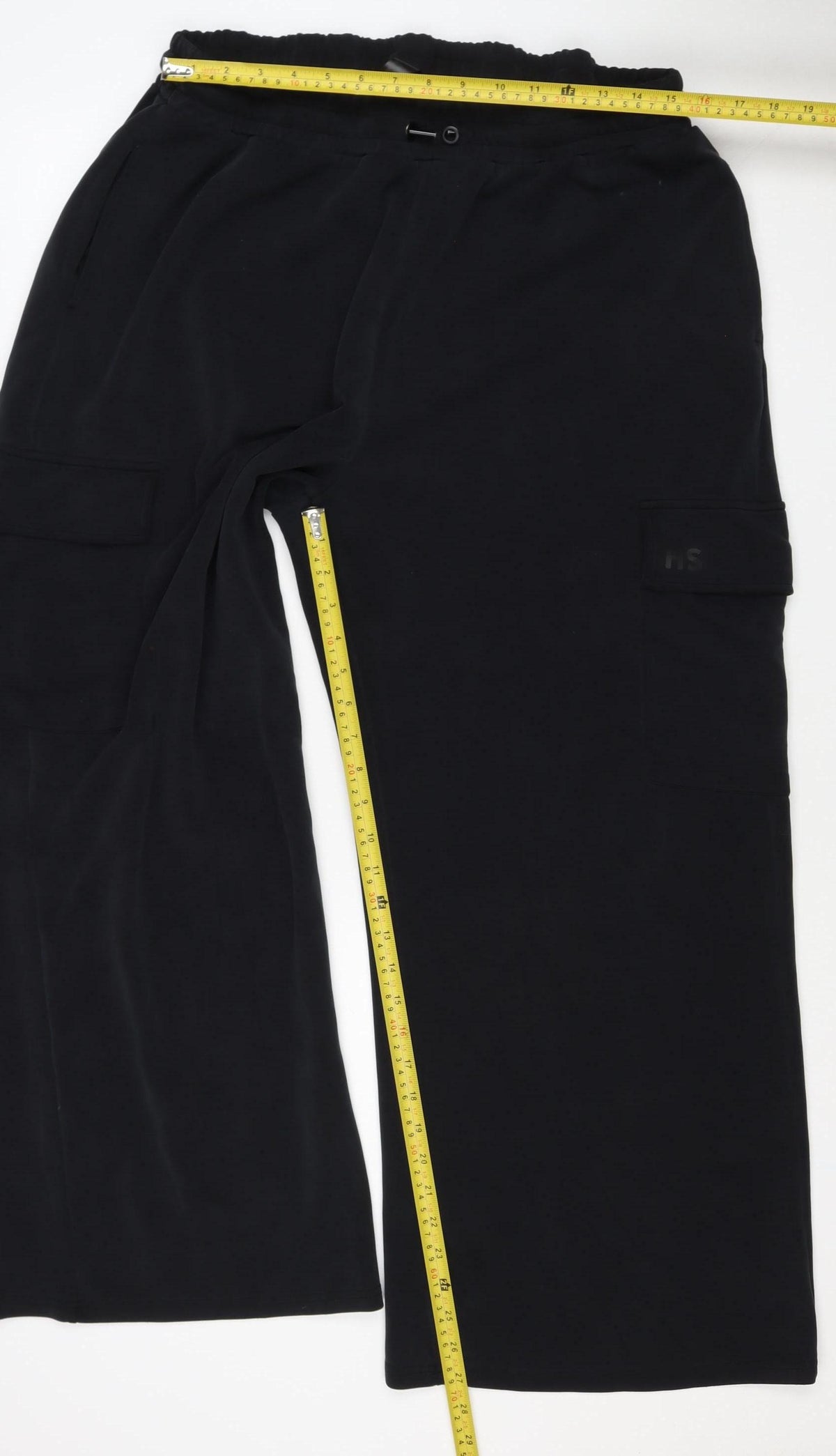 Helen Steele Women’s Black XL Cargo Trousers Elastic Waist Stretch