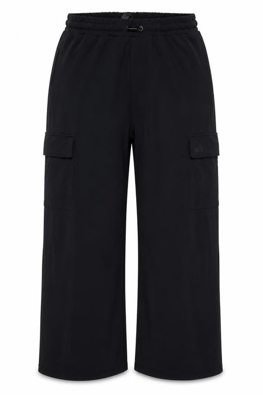 Helen Steele Women’s Black XL Cargo Trousers Elastic Waist Stretch