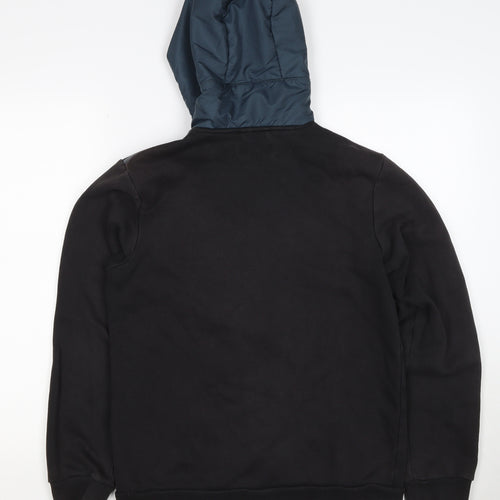 Adidas Originals Men’s Black S Full Zip Hooded Fleece Hoodie Logo