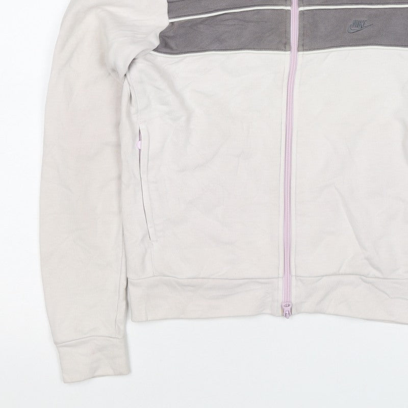 Additional view of Nike Women’s Beige Grey Full Zip Sweatshirt Jacket, size M