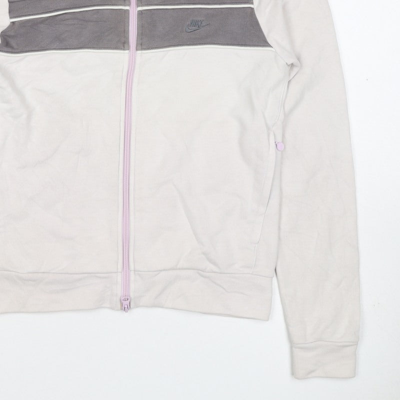 Additional view of Nike Women’s Beige Grey Full Zip Sweatshirt Jacket, size M
