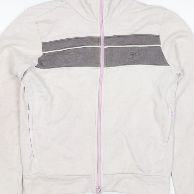 Additional view of Nike Women’s Beige Grey Full Zip Sweatshirt Jacket, size M