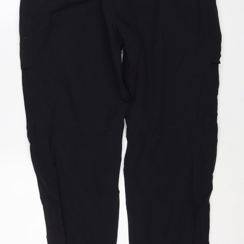 Nike Men Black L Air Max Tapered Jogger Track Pants Zip Pockets