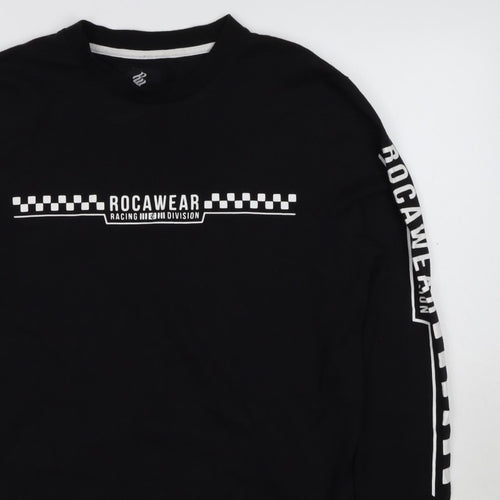 Rocawear Men’s Black M Racing Graphic Print Pullover Sweatshirt