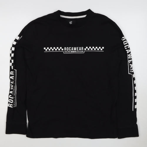 Rocawear Men’s Black M Racing Graphic Print Pullover Sweatshirt