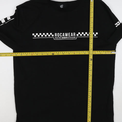 Rocawear Men’s Black M Racing Graphic Print Pullover Sweatshirt