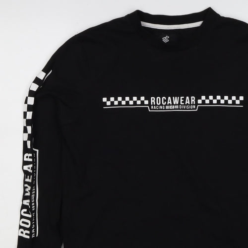 Rocawear Men’s Black M Racing Graphic Print Pullover Sweatshirt