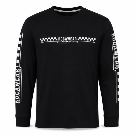 Rocawear Men’s Black M Racing Graphic Print Pullover Sweatshirt