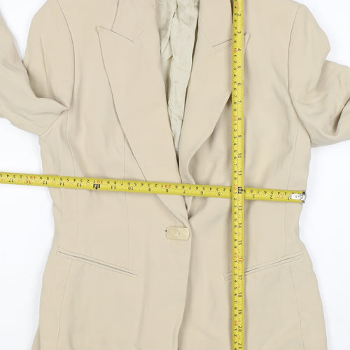 M&S Autograph Women’s Beige UK 10 Tailored One Button Blazer Jacket