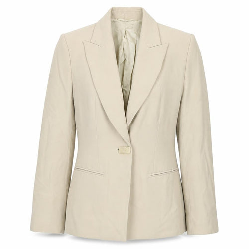 M&S Autograph Women’s Beige UK 10 Tailored One Button Blazer Jacket