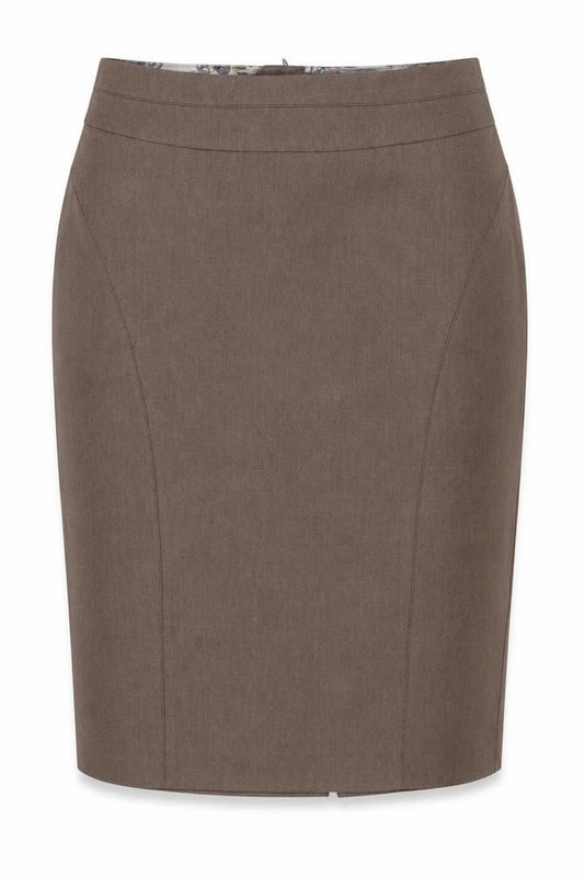 Next Women’s Brown UK 10 Pencil Knee Length Linen Blend Work Skirt