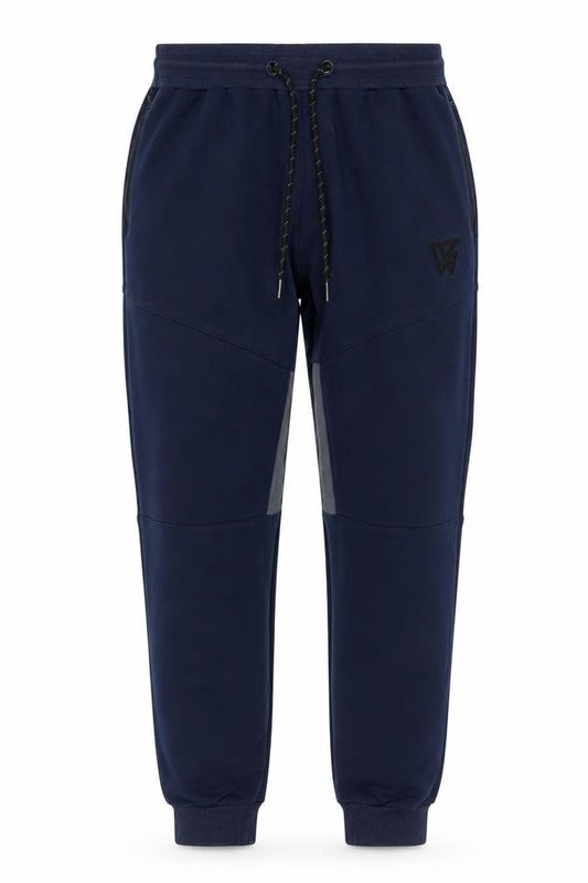W Mens Blue M Jogger Track Pants Drawstring Reflective Zip Pockets