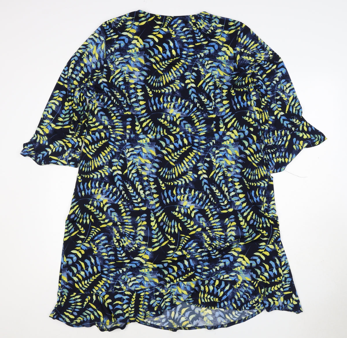 Kaleidoscope Women Multicoloured UK 22 Floral Kaftan Knee Dress
