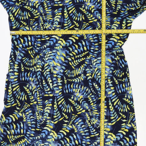 Kaleidoscope Women Multicoloured UK 22 Floral Kaftan Knee Dress