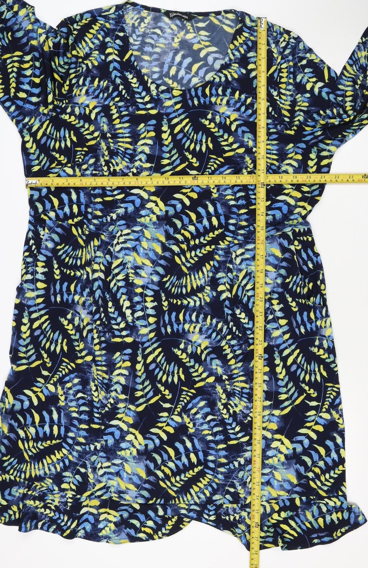 Kaleidoscope Women Multicoloured UK 22 Floral Kaftan Knee Dress