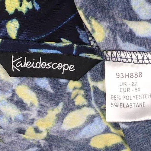 Kaleidoscope Women Multicoloured UK 22 Floral Kaftan Knee Dress